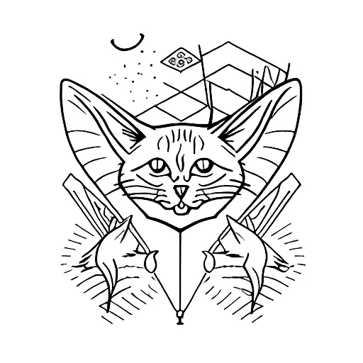 Cat Swatting At Bats