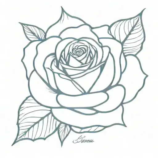 Small Fine Line Blue Rose Saying Love Me Until I Love Myself