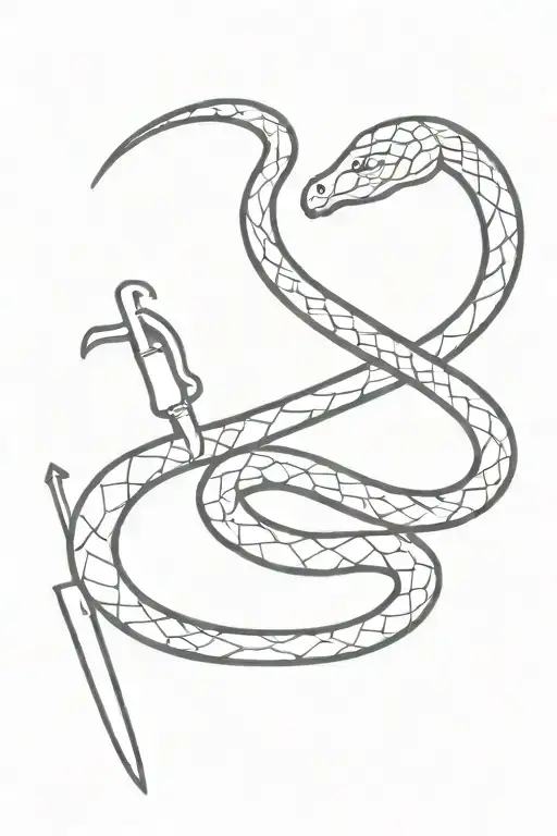 Snake And Knife