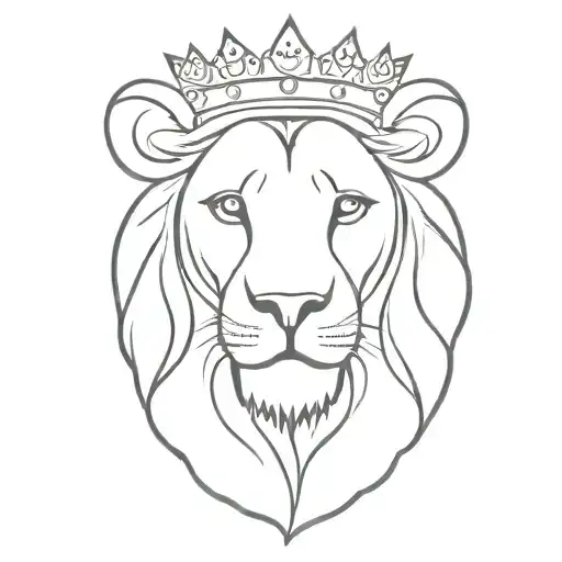 Lion Wearing A Crown