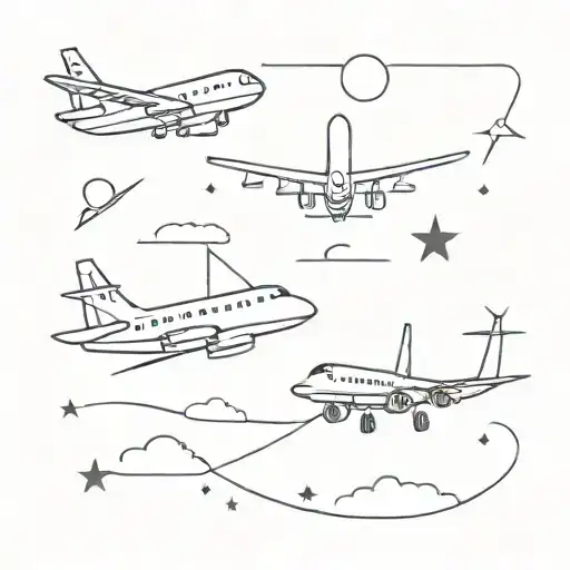 Ship And Airplane Soaring