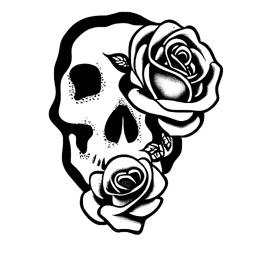 Skull With Roses