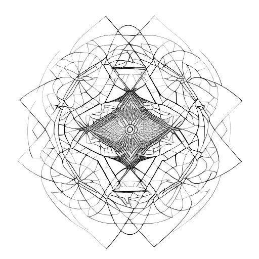 Intricate Geometric Patterns Representing The Complexities Of Ocd And Adhd