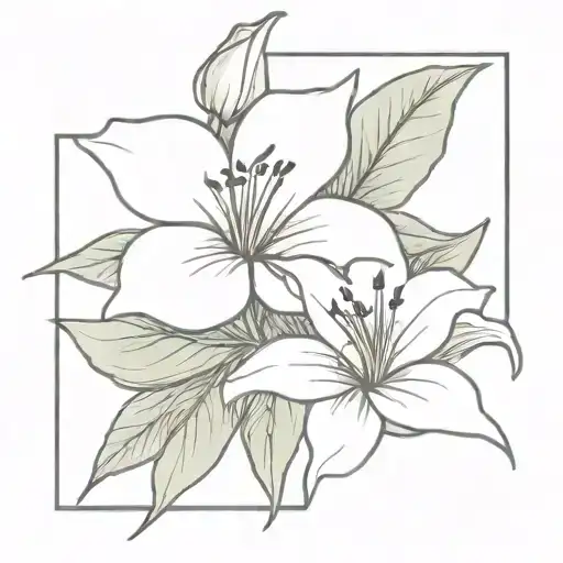 A Rose With A Stargazer Lilly And A Easter Lilly Flower