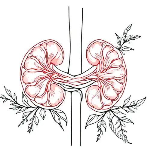 Kidney And Filipino Flowers Intertwined