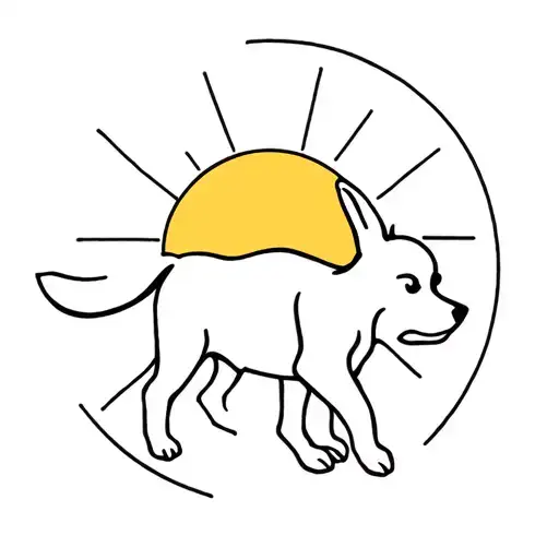 Dog And Sun
