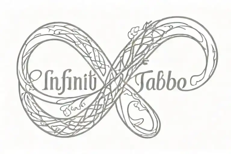 Infinity Symbol With Name Written