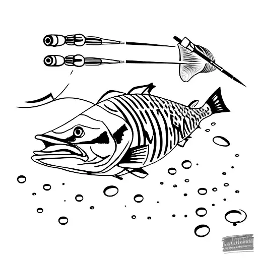 Bass Fish With A Dart