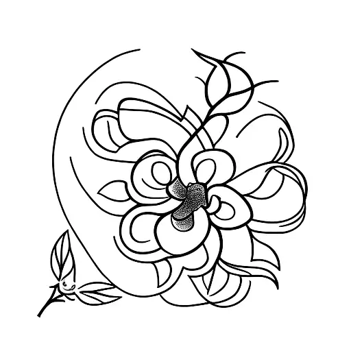 A Minimalist Tattoo Of A Blooming Flower Symbolizing New Beginnings