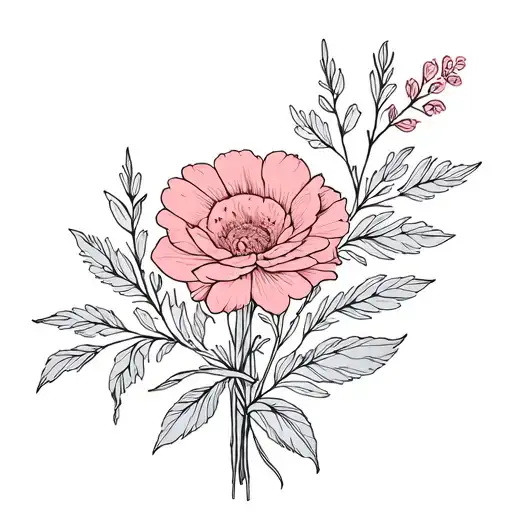 Birth Flower Bouquet Jan Feb Jun Nov Dec