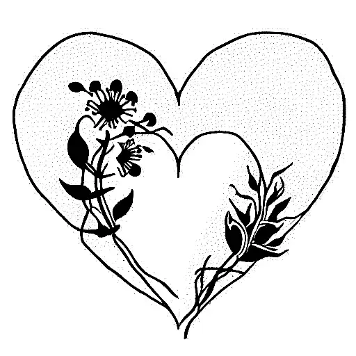 May Birth Flower And October Birth Flower Heart