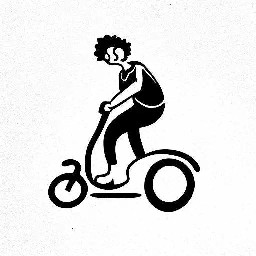 A Guy With Curls On A Scooter Driving Through The Mountains In South East Asie