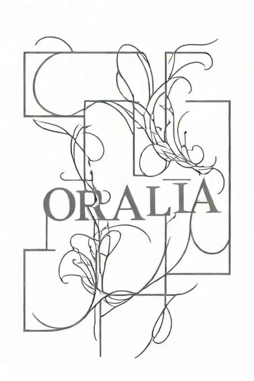 The Word Oralia In Vertical Different Fonts