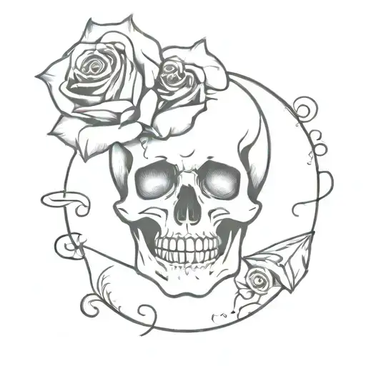 Tattoo Skull With Rose And Cigaret Ideas