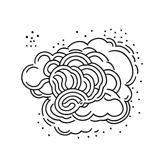 A Minimalist Tattoo Of A Cloud