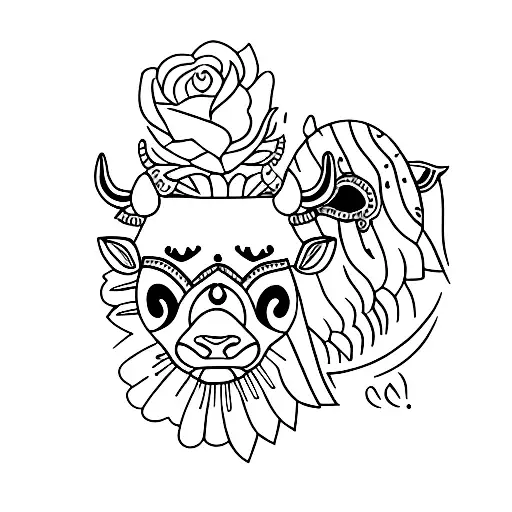 Do A Matching Sister's Tatoo With Moon And Cow