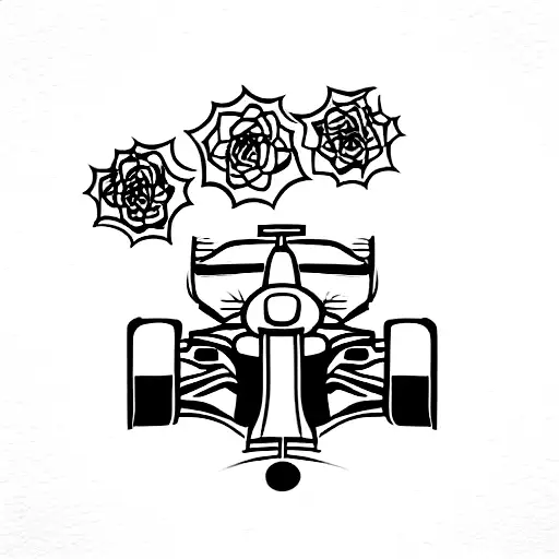 Formula One Car With Flowers