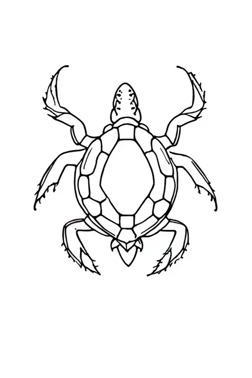 Minimalist And Fine Line Tartaruga