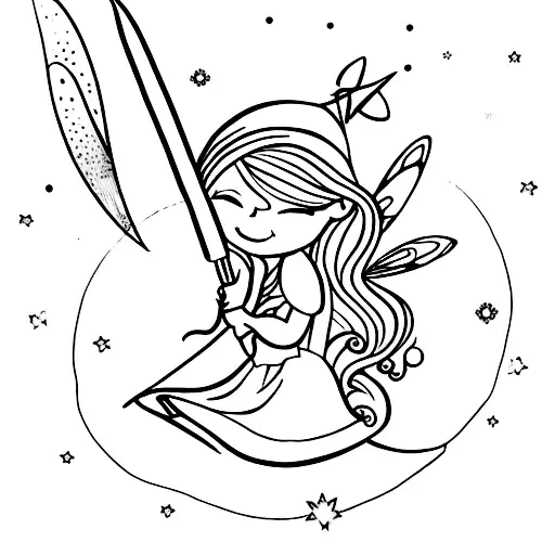 Fairy Holding A Magic Wand