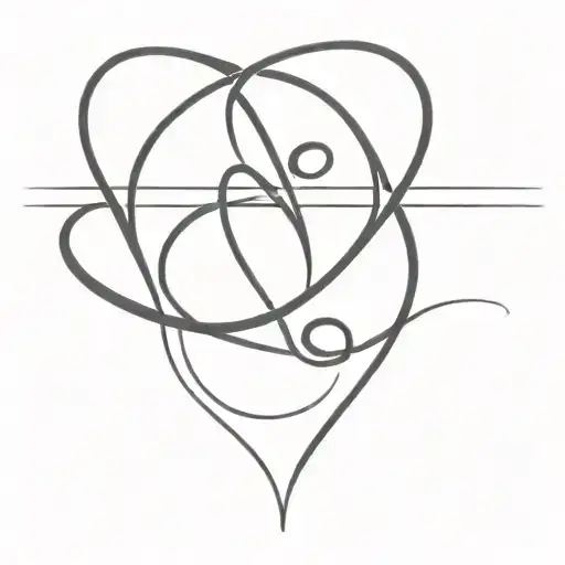 Love And Music Note Intertwined Infinity Symbols Forming