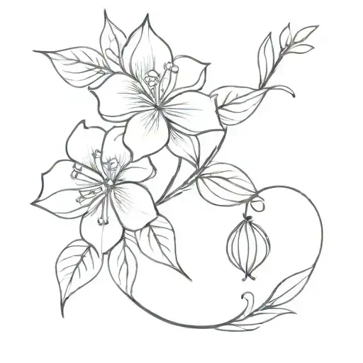 Larkspur Flower Infinity Symbol