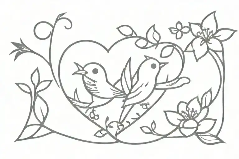 Ohana With Heart Bird And Flowe Magic Wizard