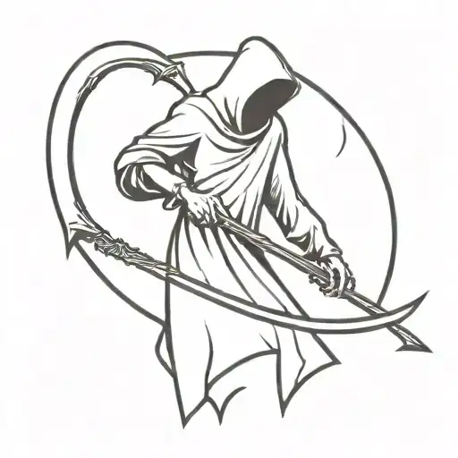 Reaper Holding A Scythe