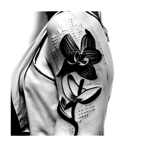 Orchid Tattoo Shoulder