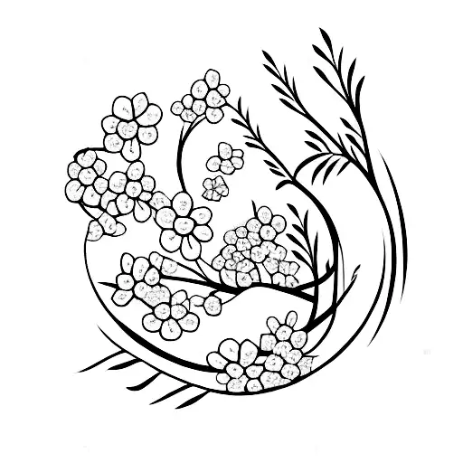 Small Katana With Cherry Blossoms