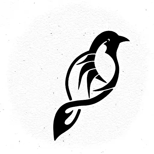 Bird With Brush And A Forward Symbol By Player