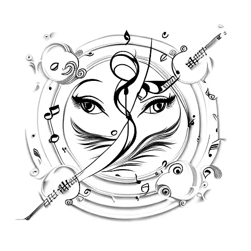 A Lash Artist Creating Music Notes With Eyelash Extensions