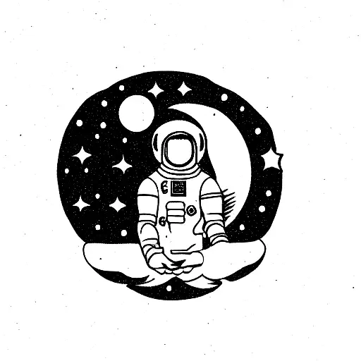 Astronaut Meditating