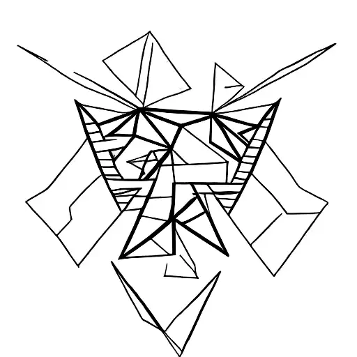 Two Triangles To Commemorate My Two Dead Male Dogs