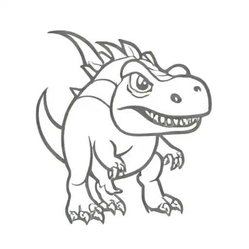 Cartoon T-rex
