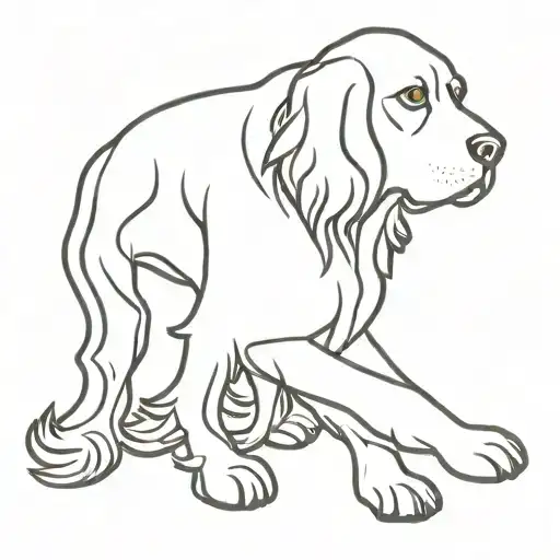 Springer Spaniel Dog Side On