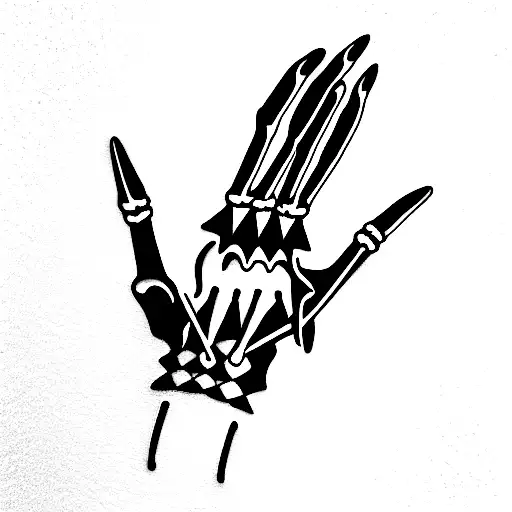 Metal Music Skeleton Hand But With A Head In It