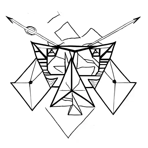 Two Triangles To Commemorate My Two Dead Male Dogs