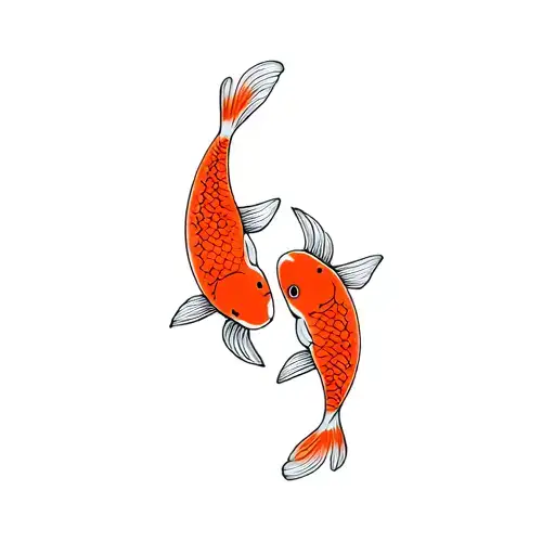 2 Koi Fish Representing Grandparents Who Have Passed Away