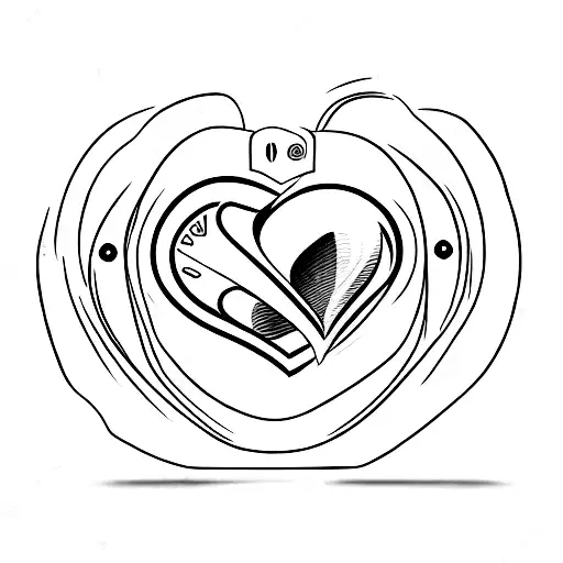 A Heart-shaped Steering Wheel With The Words 'My Love For Racing'