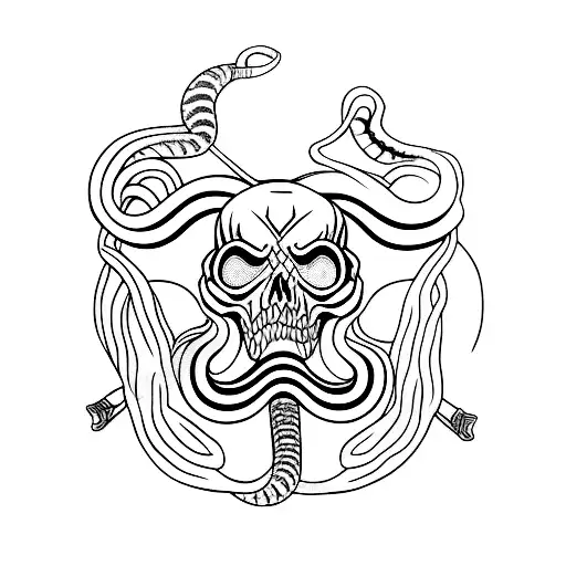 Taurusskull With Snake