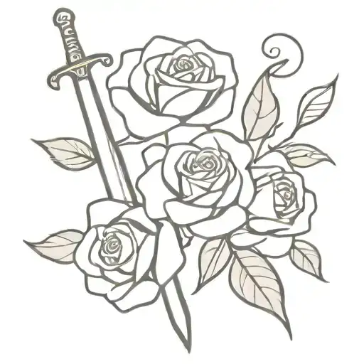Roses With Sword