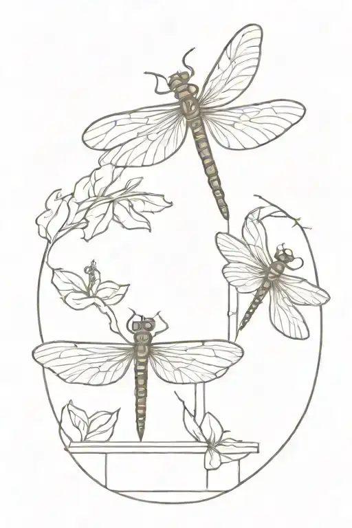 Fineline Temple With Dragonfly