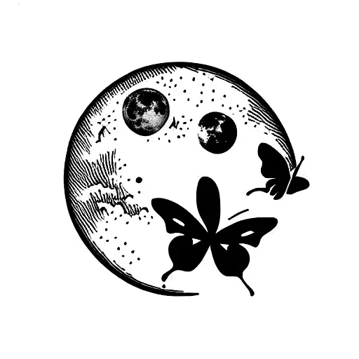 Moon And Butterfly