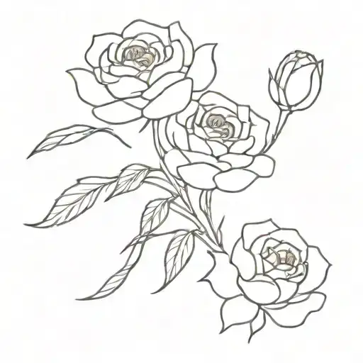 Small Bouquet Rose And Peony Flowers