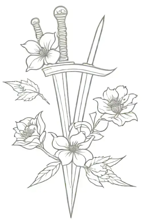 Sword And Flower Mixed