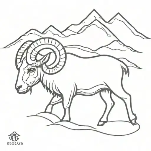 Ram And Mountain