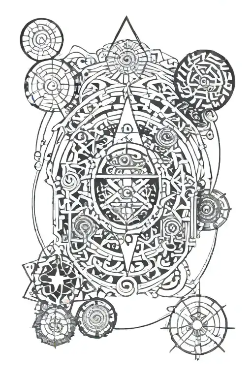 The 7 Hermetic Principles In A Circle Inside