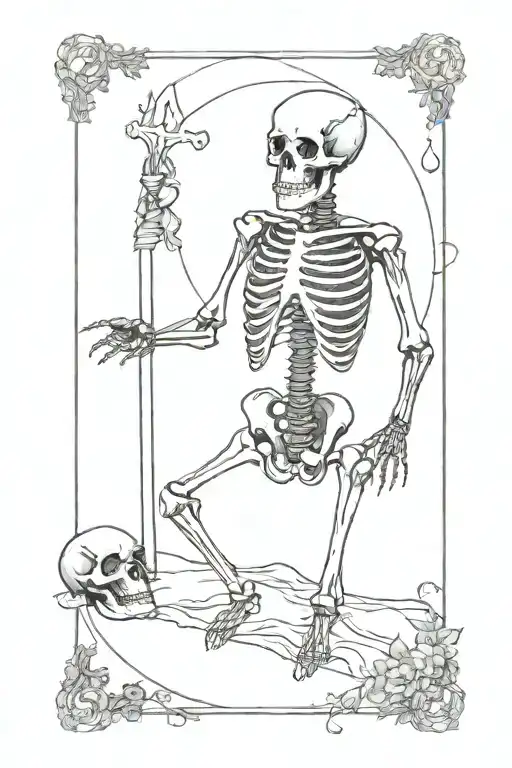 Skeleton The Fool Tarot Card