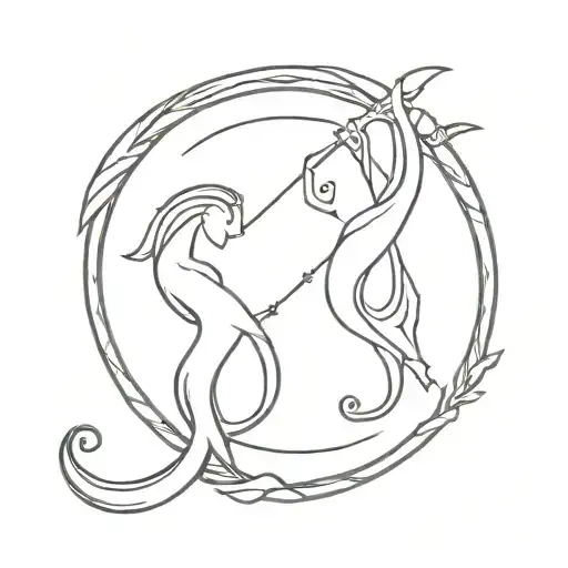 Aquarius & Sagittarius Love Symbol