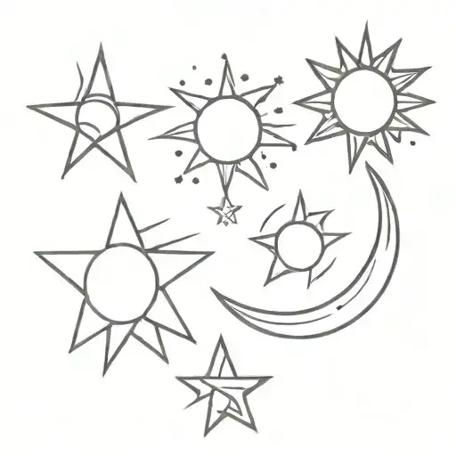 Star Moon And Sun